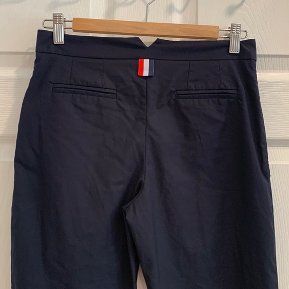 THOM BROWNE Style Crop Navy Trousers - Picture 7 of 16